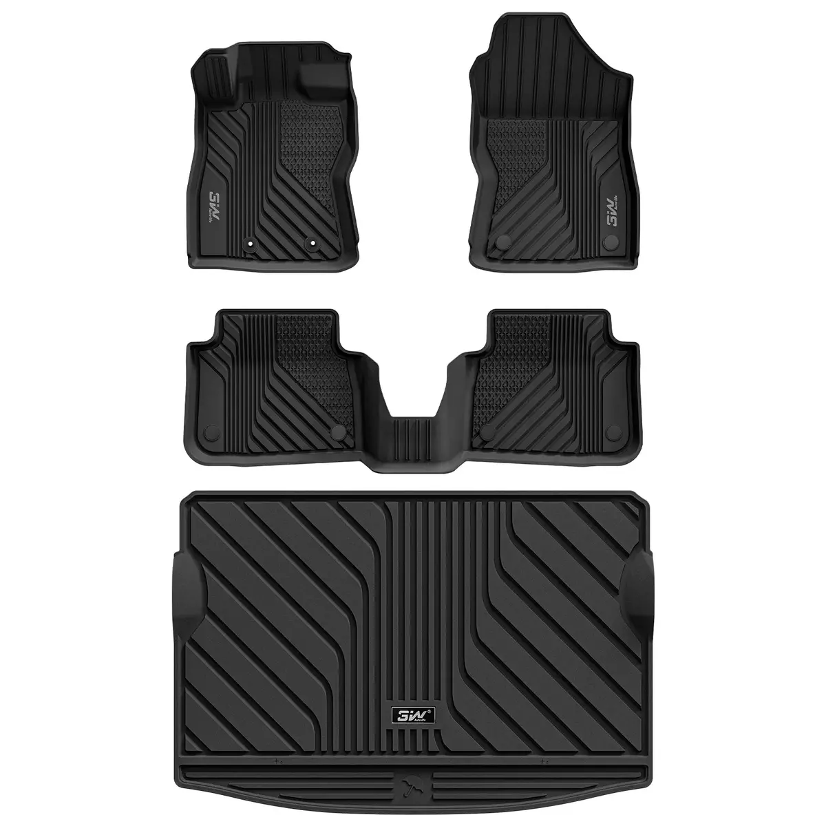 3W Floor Mats & Cargo Liner Fit For 2024-2026 Subaru Crosstrek / 2024-2026 Subaru Impreza (Not For Hybrid) Custom Floor Mats Thorex™ All-Weather Protection 3