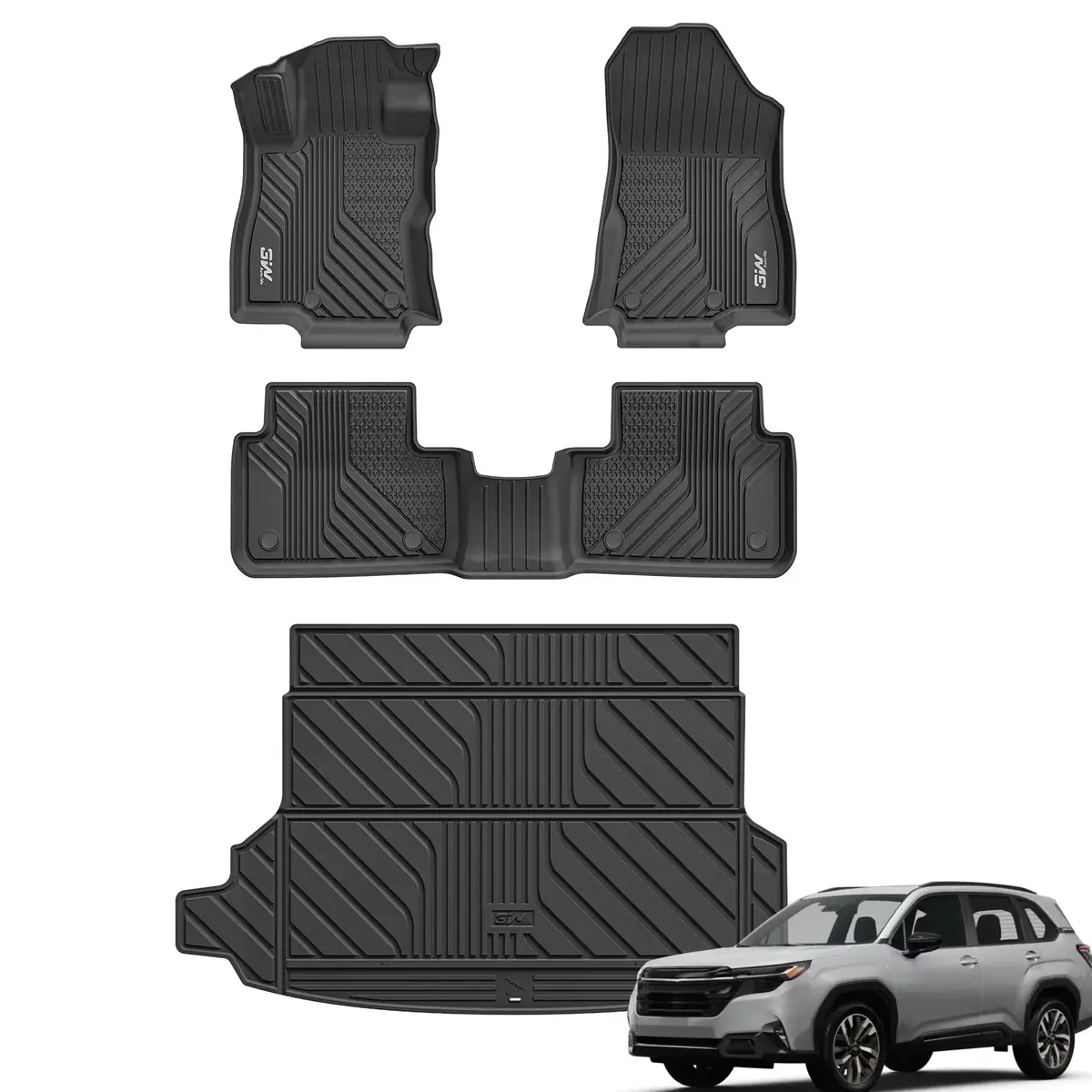 3W Subaru Forester 2025-2026 (Not For Hybrid & Wilderness & Phev) Custom Floor Mats / Trunk Mat Thorex™ All-Weather Protection 1