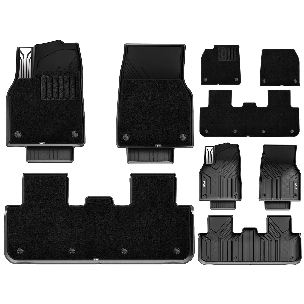 3W Floor Mats / Trunk Mat For Tesla Model Y Juniper 2025-2026 (Not Fit 2026 Model Y Standard Range) Thorex™ All Weather Protection 4