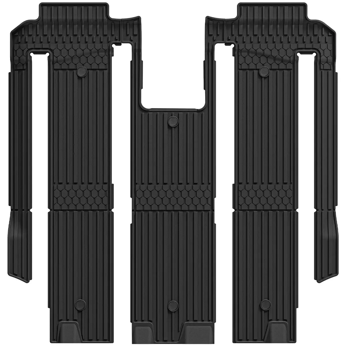 3W Toyota 2024-2026 Sienna Platinum 7 Seat (W/O Spare Tire) Custom Floor Mats / Trunk Mat Thorex™ All-Weather Protection 2