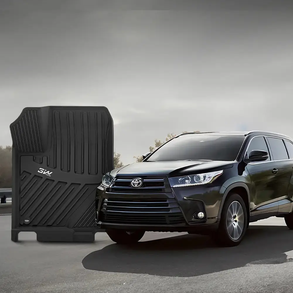 3W Toyota Highlander 2014-2019 (Not For Hybrid) Custom Floor Mats Thorex™ All-Weather Protection 2
