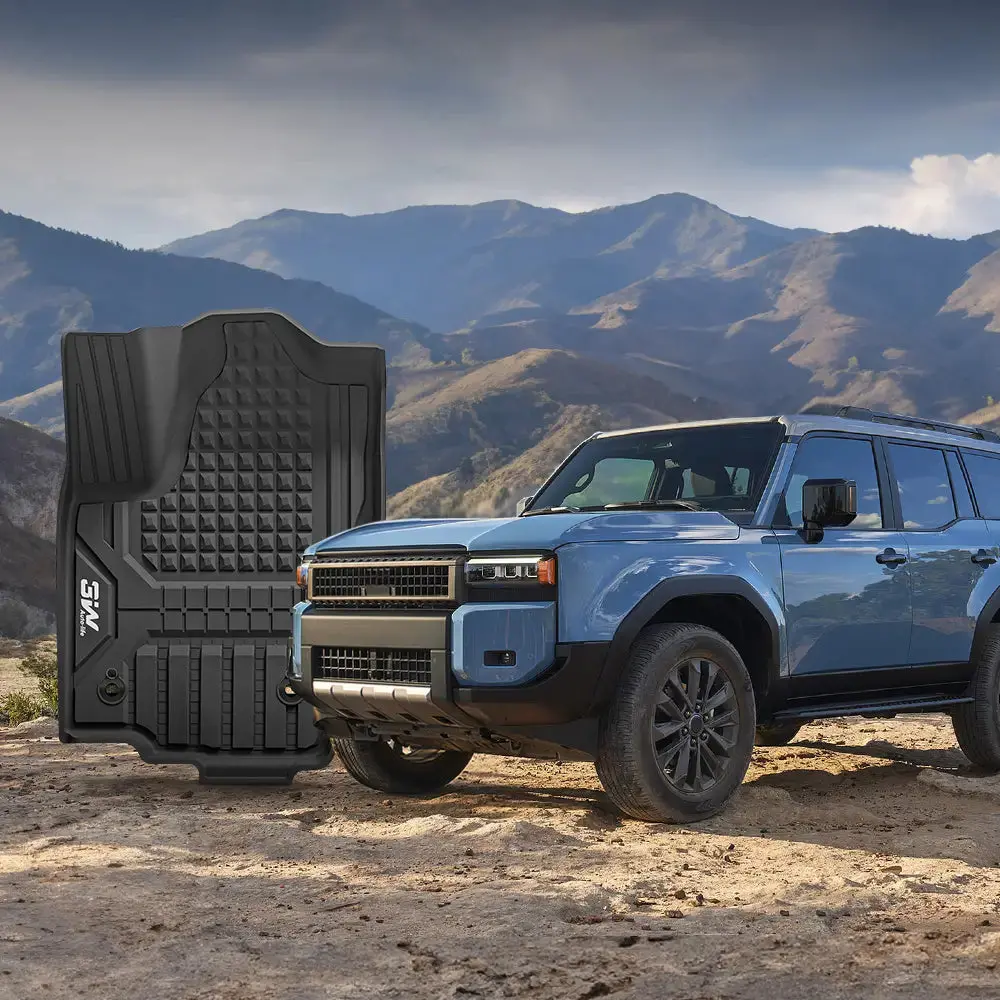 3W Toyota Land Cruiser 250 2024-2026 & Lexus Gx550 5-Seat (With Coolbox & Not Fit Luxury Model) 2024-2026 Custom Floor Mats & Cargo Liner Thorex™ All-Weather Protection 2