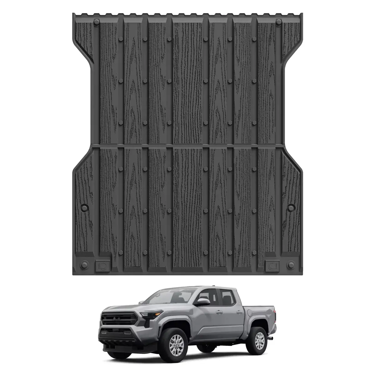 3W Toyota Tacoma 2024-2026 (Double Cab, Automatic Transmission) (Not For Hybrid) Bed Mat 5Ft Thorex™ All Weather Custom Fit 1