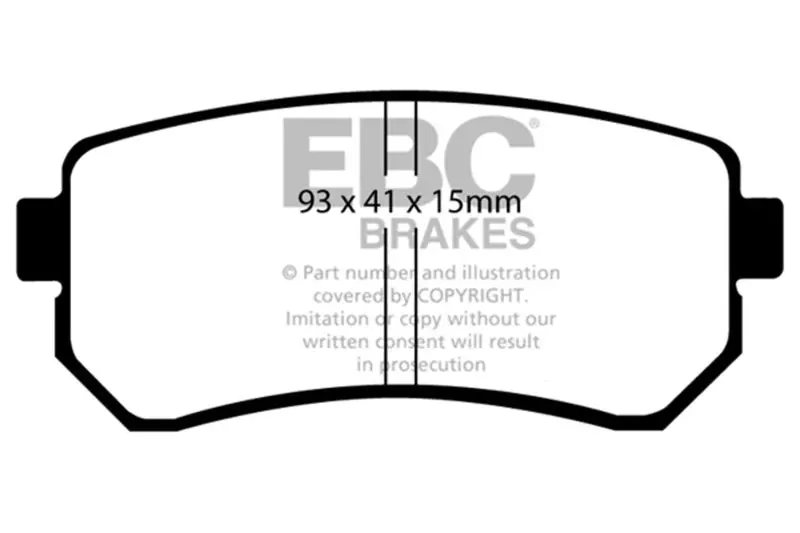 Ebc 06-11 Hyundai Accent 1.6 Ultimax2 Rear Brake Pads 1