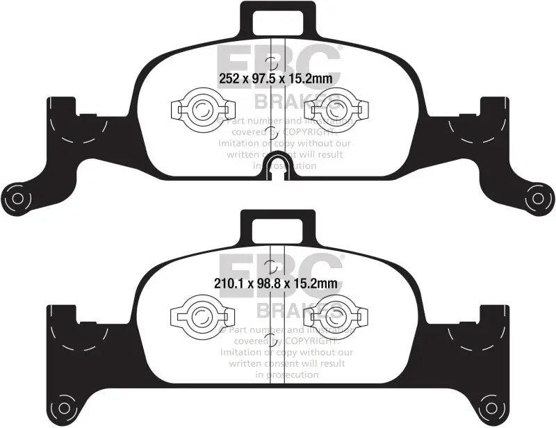 Ebc 2018+ Audi A4 Allroad Quattro 2.0L Turbo Ultimax2 Front Brake Pads 1