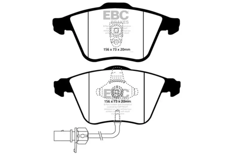 Ebc 02-04 Audi A6 Quattro 2.7 Twin Turbo Sedan (4 Pad Set) Ultimax2 Front Brake Pads 1
