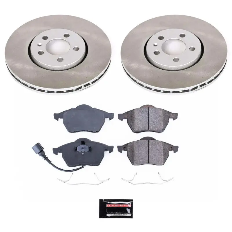 Power Stop 99-05 Volkswagen Jetta Front Semi-Coated Rotor Kit 1