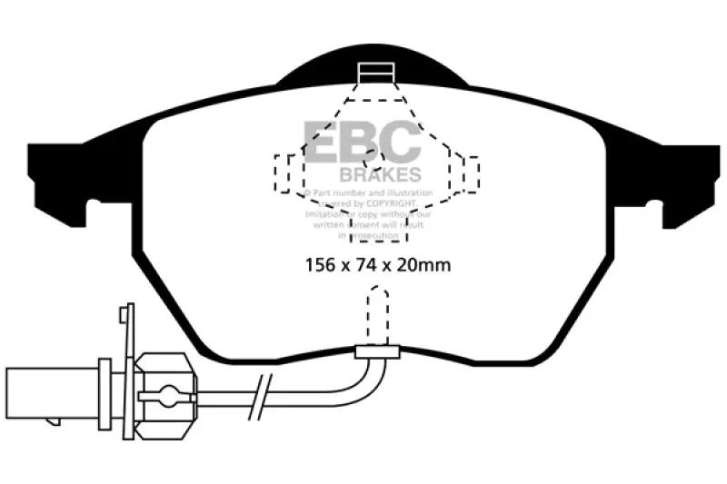 Ebc 99-01 Audi A4 1.8 Turbo (B5) Ultimax2 Front Brake Pads 1