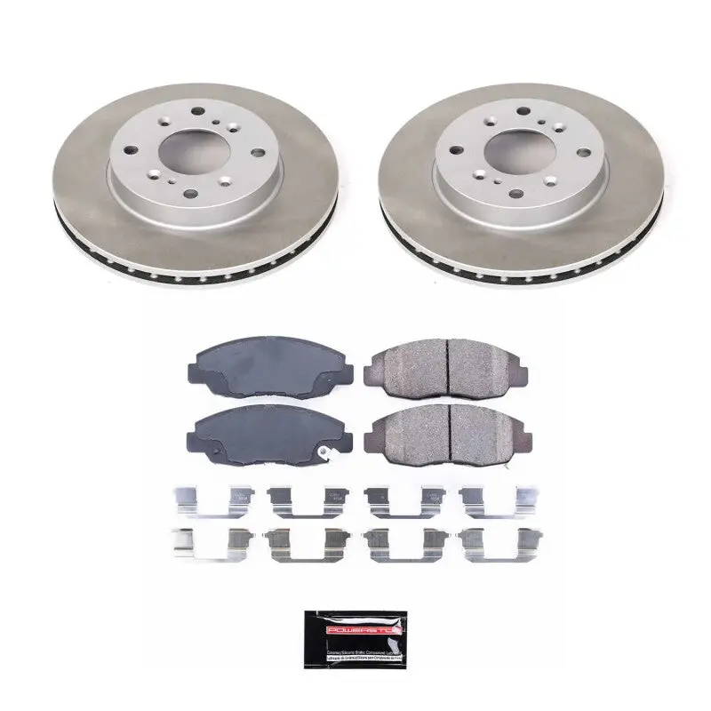 Power Stop 98-02 Honda Accord Front Semi-Coated Rotor Kit 1