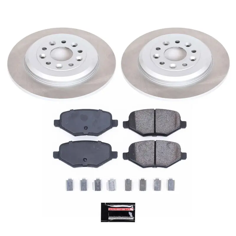 Power Stop 13-15 Lincoln Mkx Rear Semi-Coated Rotor Kit 1