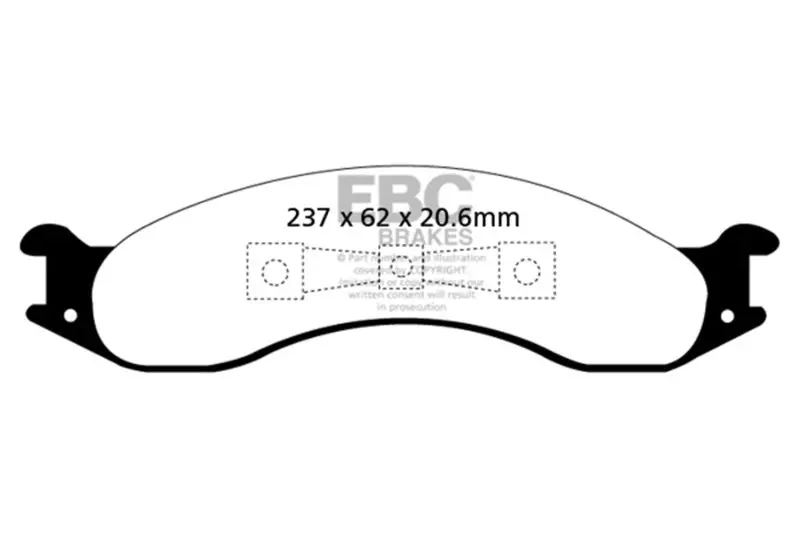 Ebc 92-94 Ford Econoline E250 4.9 Ultimax2 Front Brake Pads 1