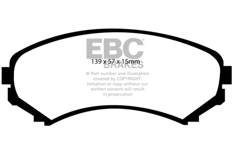 Ebc 92-93 Mazda Mpv 2.6 2Wd Ultimax2 Front Brake Pads 1