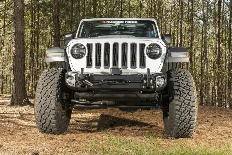 Rugged Ridge Arcus Front Bumper Set W/Tray & Hooks 18-20 Jeep Wrangler Jl/Jt 1