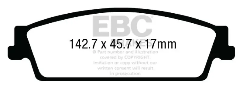 Ebc 15+ Cadillac Escalade 6.2 2Wd Ultimax2 Rear Brake Pads 1