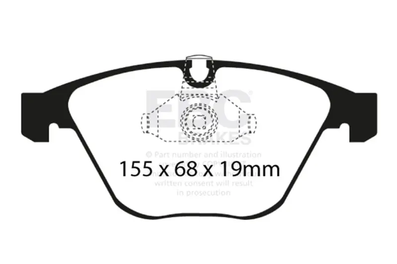 Ebc 08-10 Bmw M3 4.0 (E90) Ultimax2 Front Brake Pads 1