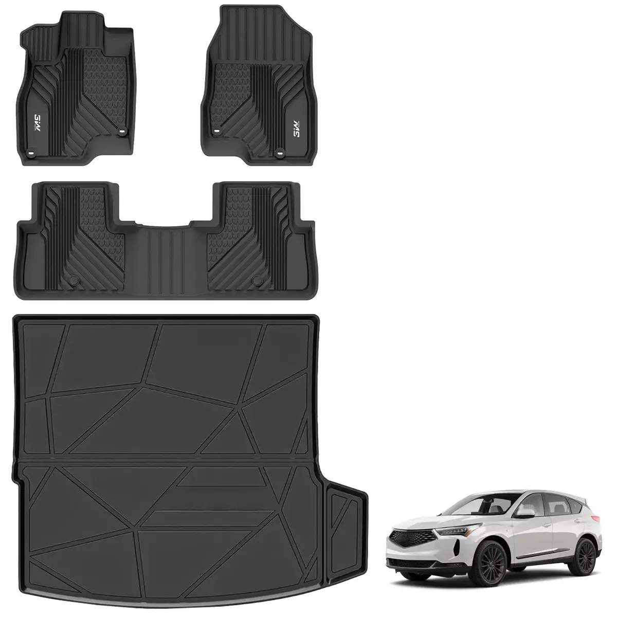 3W Acura Rdx 2019-2026 Custom Floor Mats Thorex™ All-Weather Protection 1