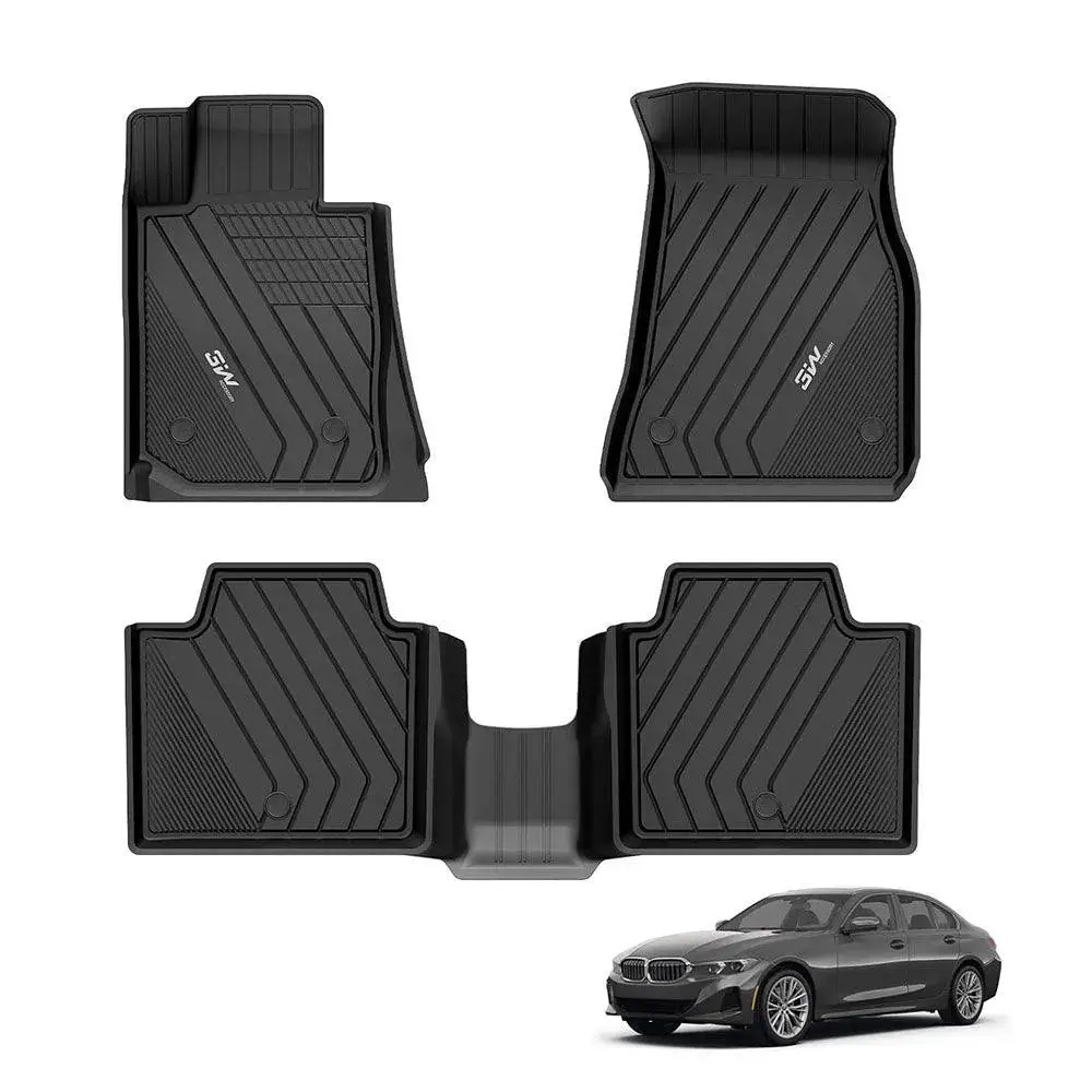 3W Bmw 2019-2025 G20 Bmw 3 Series 330I 330E Sedan (Not For Gt) Custom Floor Mats Thorex™ All-Weather Protection 3