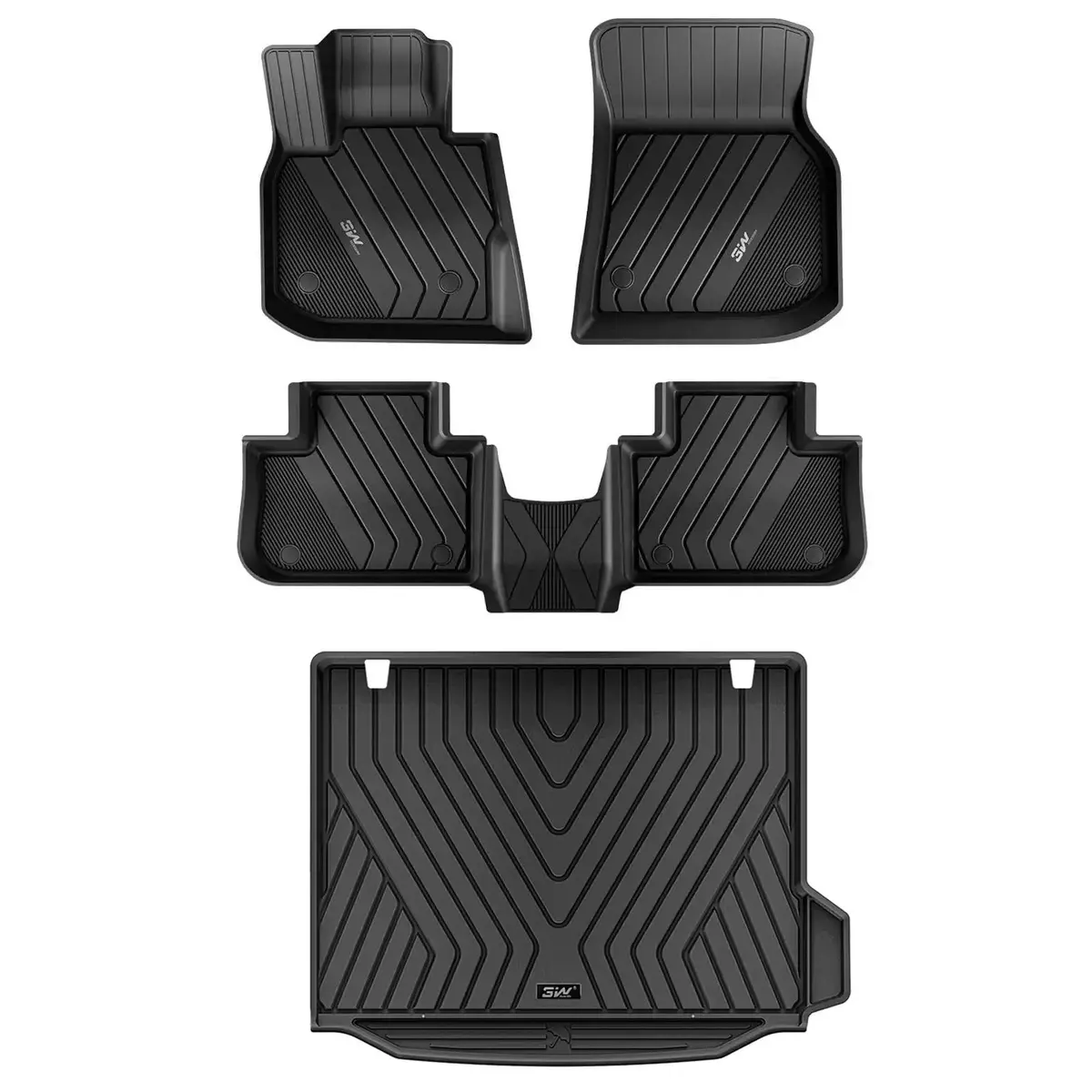 3W Bmw X3 30I M40i X3m 2018-2024 Floor Mats & Cargo Mats Thorex™ All-Weather Protection (Only For Car Without Spare Tire) (Don't Fit X3 30E) 1