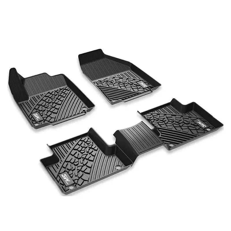 3W Floor Mats Dodge Durango 2016-2022 (2Nd Row Bench Seating Only) Thorex™ All-Weather Protection 1