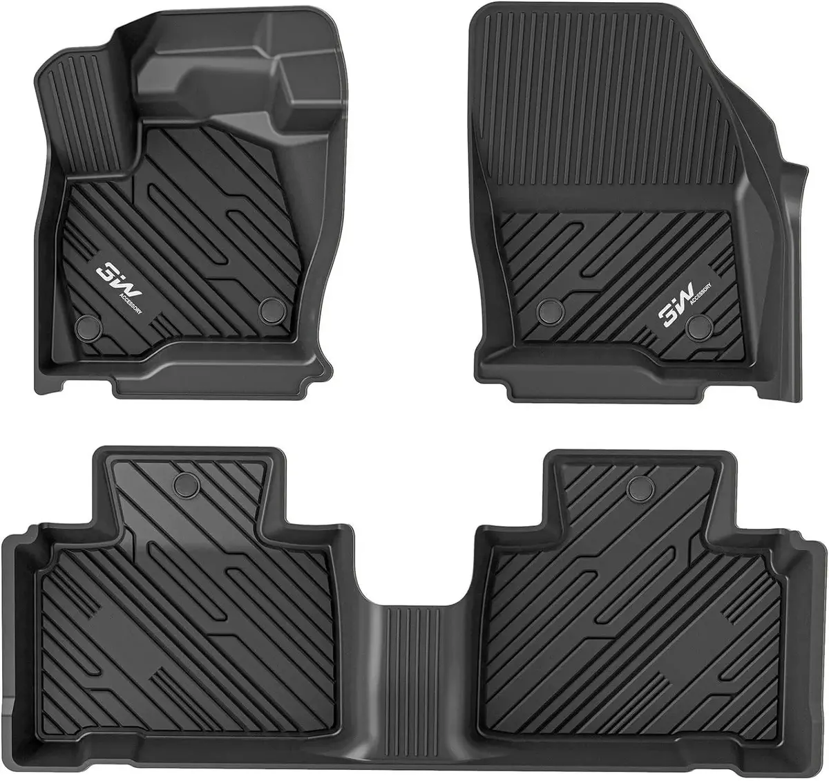 3W Ford Edge 2015-2024 Custom Floor Mats Thorex™ All-Weather Protection 1