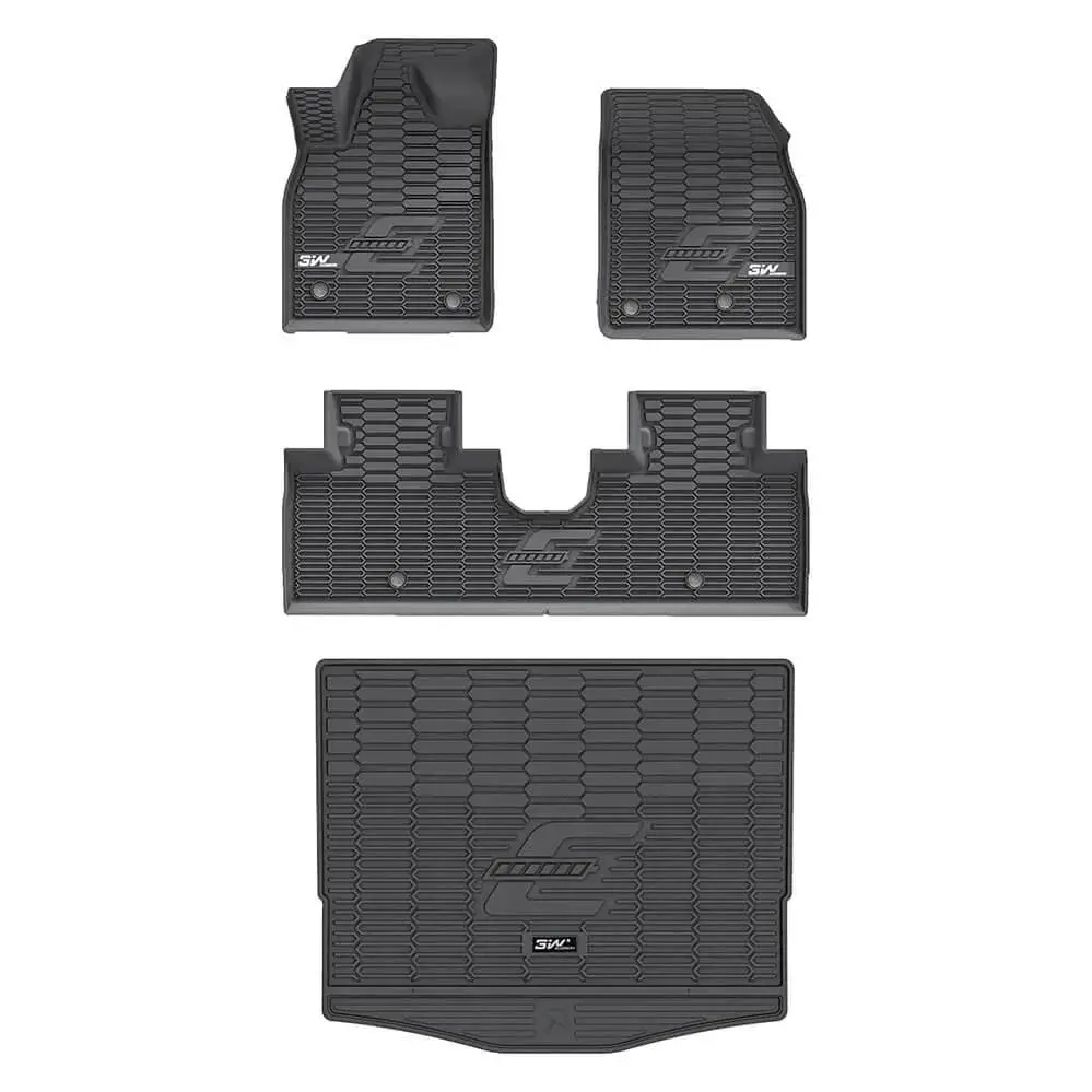 3W Ford Mustang Mach-E 2021-2026 Custom Floor Mats / Trunk Mat Thorex™ All-Weather Protection 1