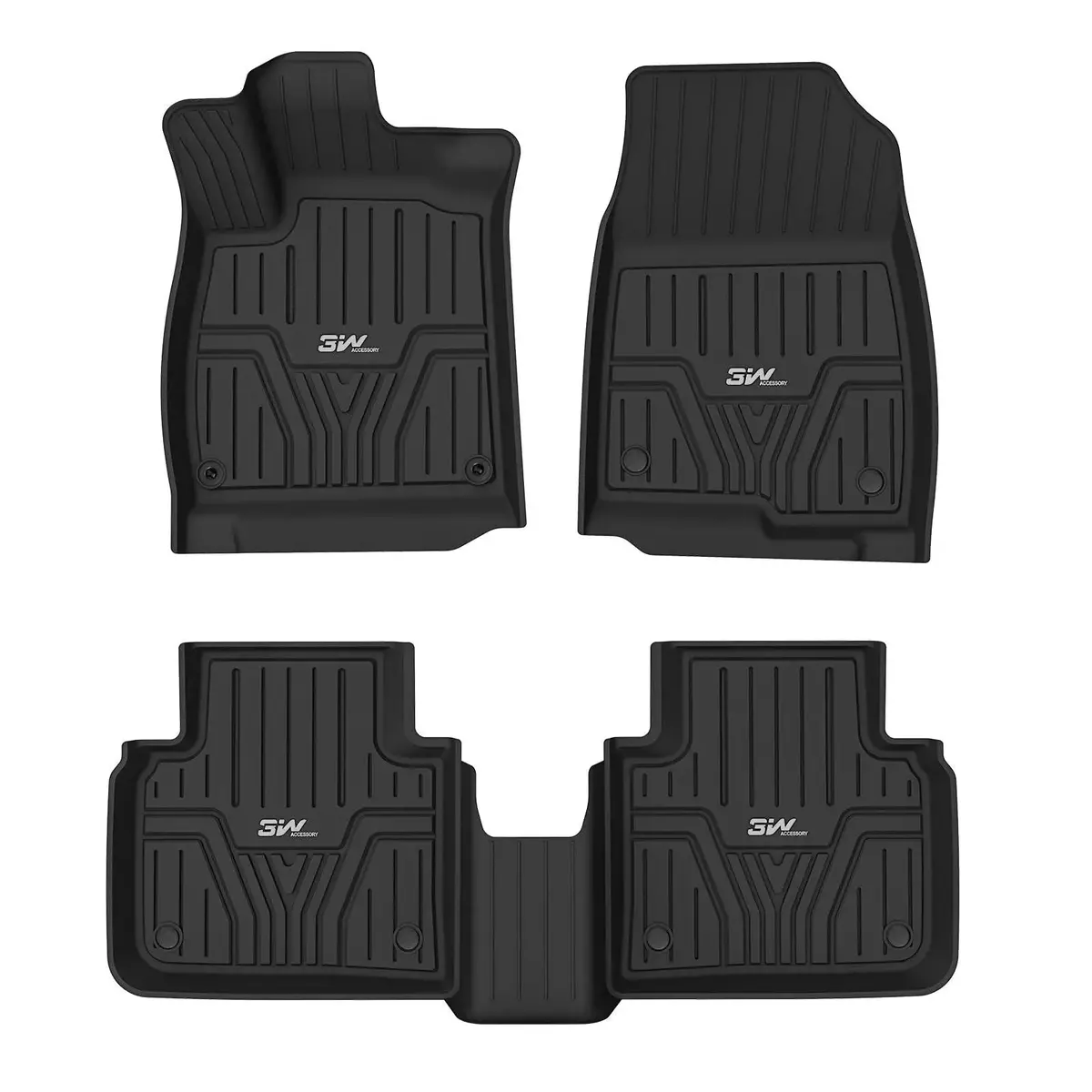 3W Honda Accord 2018-2022 Hatchback Coupe Sedan (Include Hybrid Model) Custom Floor Mats Thorex™ All-Weather Protection 1