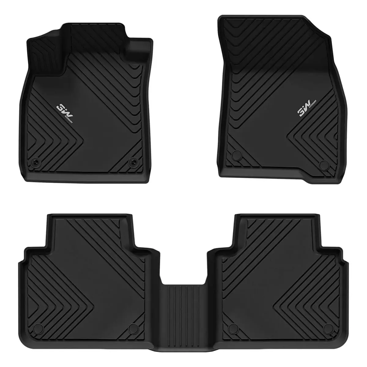3W Honda Accord 2023-2026 Hatchback Coupe Sedan (Include Hybrid Model) Custom Floor Mats Thorex™ All-Weather Protection 1