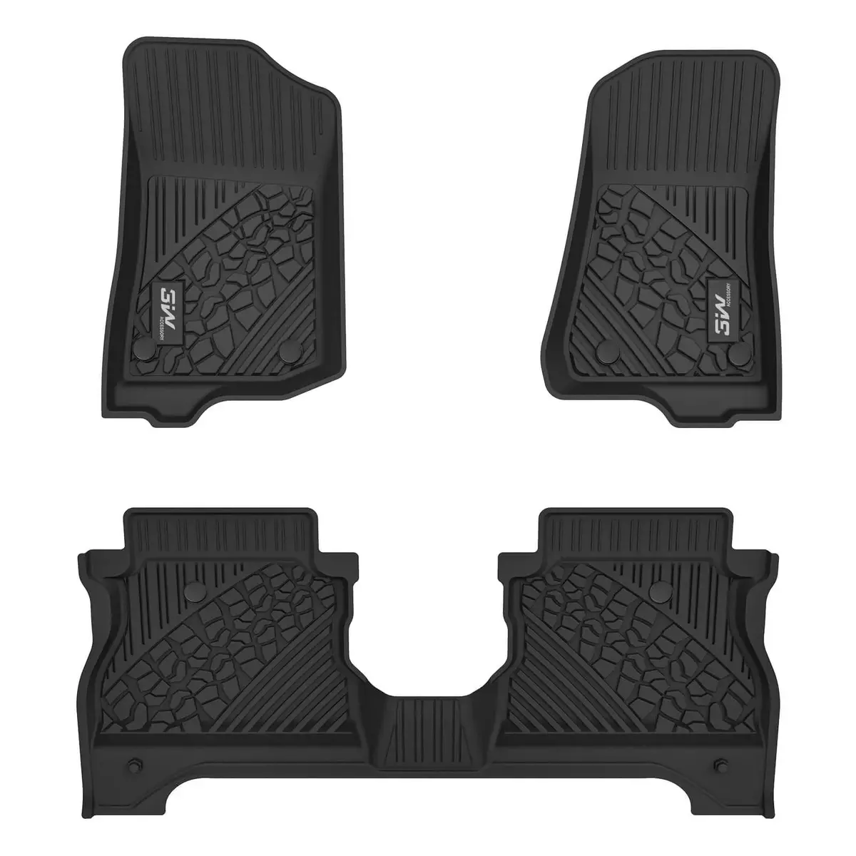 3W Jeep Gladiator 2020-2026 Jt Custom Floor Mats Thorex™ All-Weather Protection 1