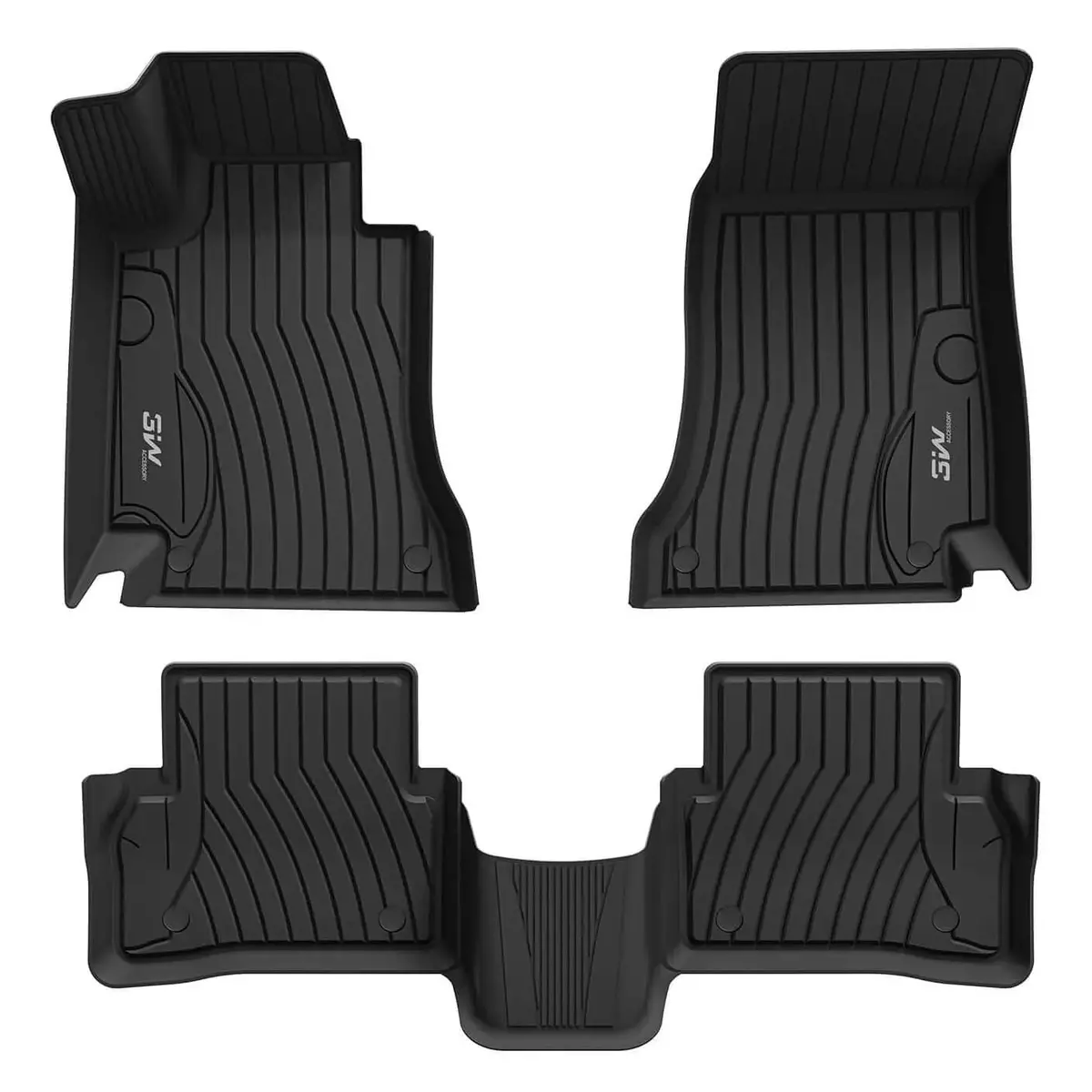 3W Mercedes-Benz C-Class 2015-2021 (For Sedan Only, Not Fit Convertible) Custom Floor Mats Thorex™ All-Weather Protection 2