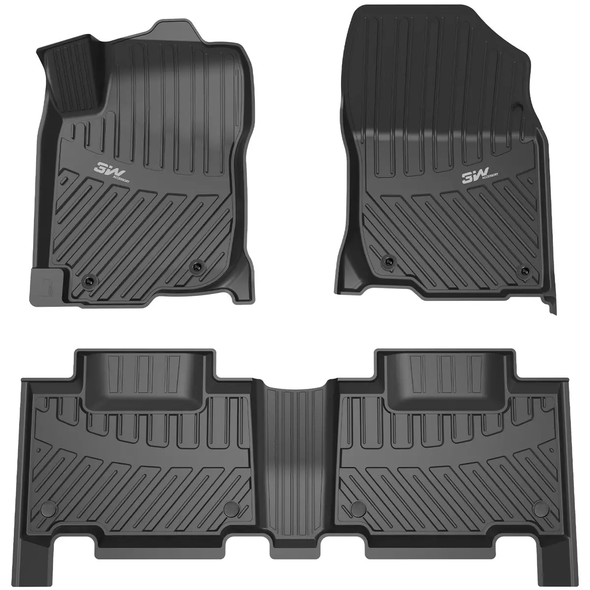3W Toyota Rav4 2013-2018 (Nor For Hybrid Or Prime) Custom Floor Mats Thorex™ All-Weather Protection 1