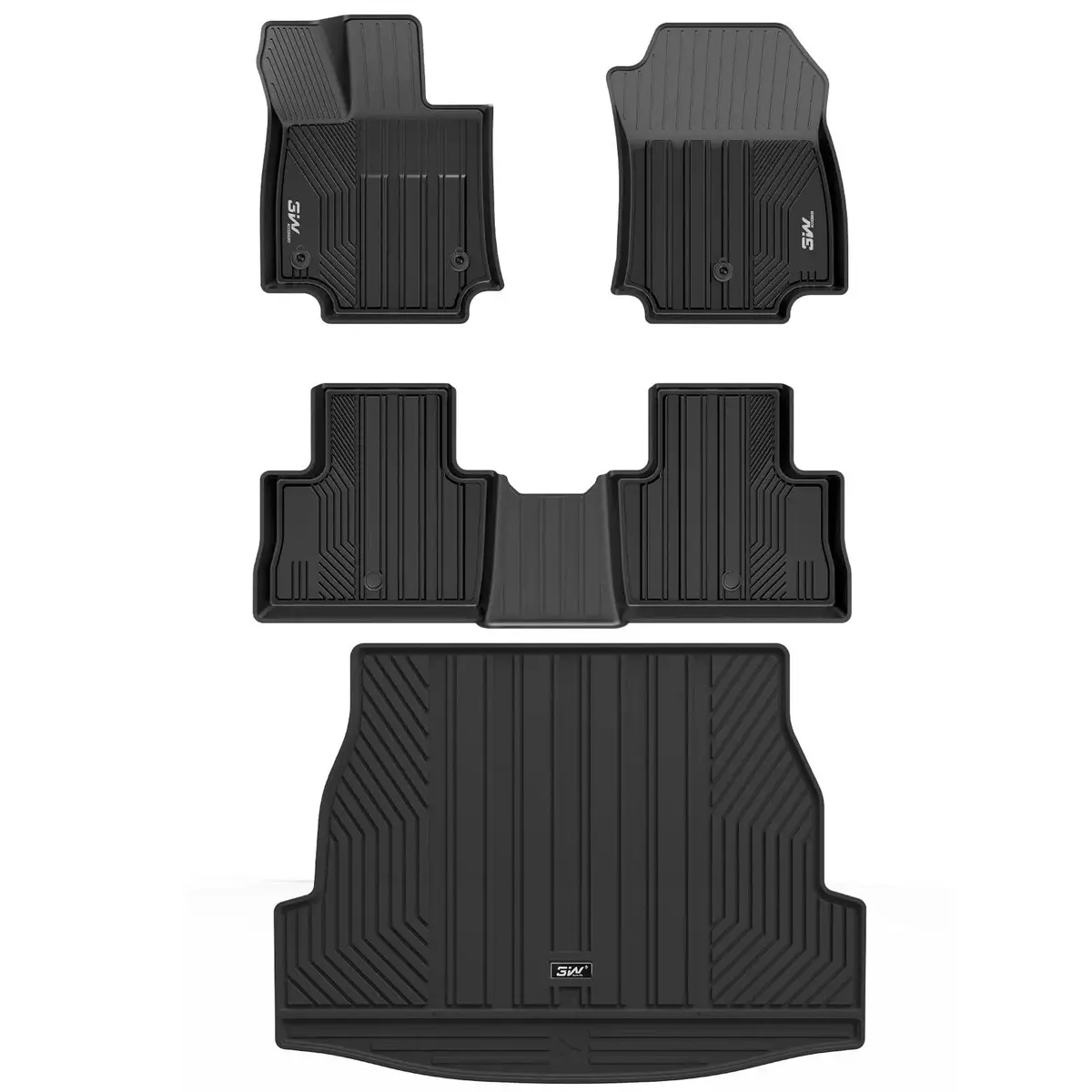 3W Toyota Rav4 2019-2025 Custom Floor Mats Cargo Liner Thorex™ All-Weather Protection 1