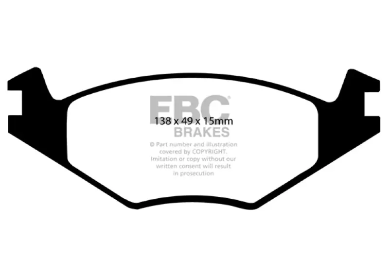 Ebc 86-93 Volkswagen Cabriolet 1.8 Ultimax2 Front Brake Pads 1