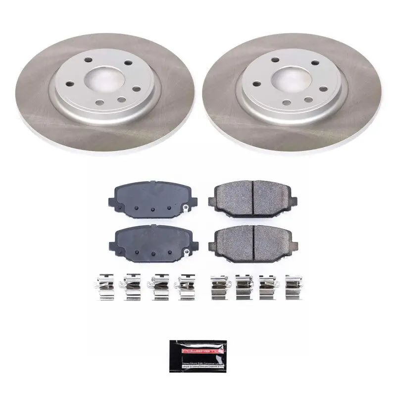 Power Stop 12-14 Volkswagen Routan Rear Semi-Coated Rotor Kit 1