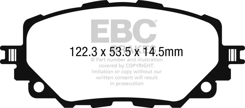 Ebc 2016+ Fiat 124 Spider 1.4L Turbo Ultimax2 Front Brake Pads 1