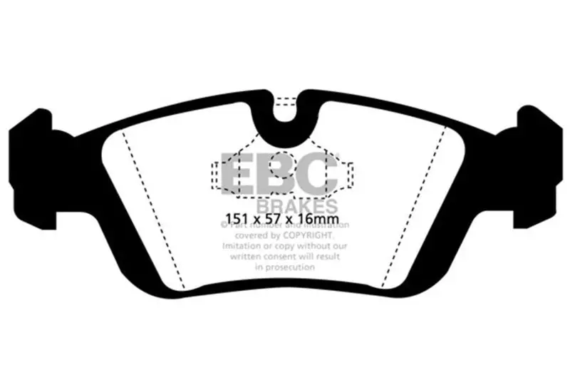 Ebc 96-98 Bmw Z3 1.9 Ultimax2 Front Brake Pads 1