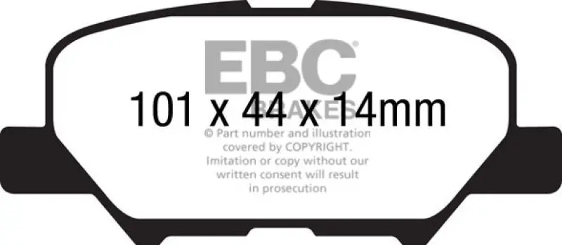 Ebc 14+ Mazda 3 2.0 (Mexico Build) Ultimax2 Rear Brake Pads 1