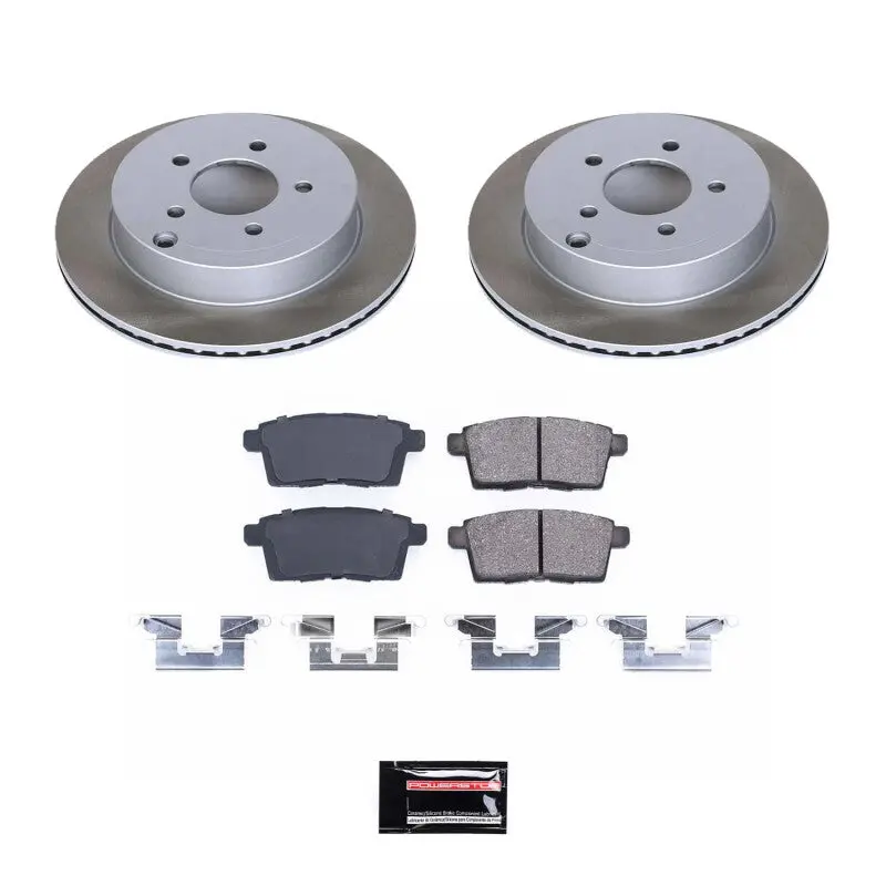 Power Stop 07-10 Lincoln Mkx Rear Semi-Coated Rotor Kit 1