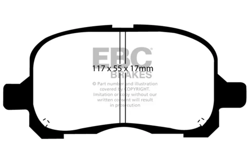 Ebc 98-02 Chevrolet Prism 1.8 Ultimax2 Front Brake Pads 1