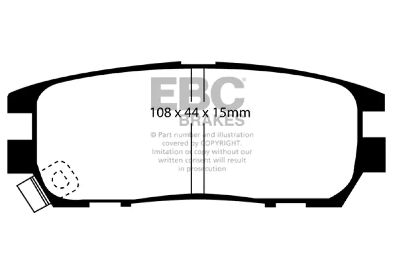 Ebc 92-97 Mitsubishi Montero 3.0 Ultimax2 Rear Brake Pads 1
