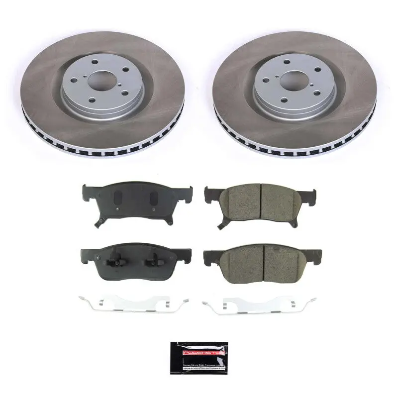 Power Stop 19-22 Subaru Ascent Front Semi-Coated Rotor Kit 1