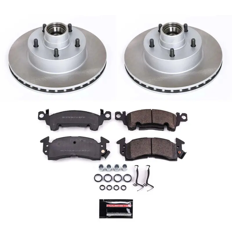 Power Stop 1979 Pontiac Phoenix Front Semi-Coated Rotor Kit 1