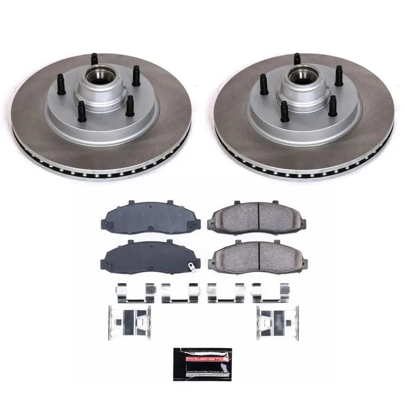 Power Stop 97-00 Ford F-150 Front Semi-Coated Rotor Kit 1