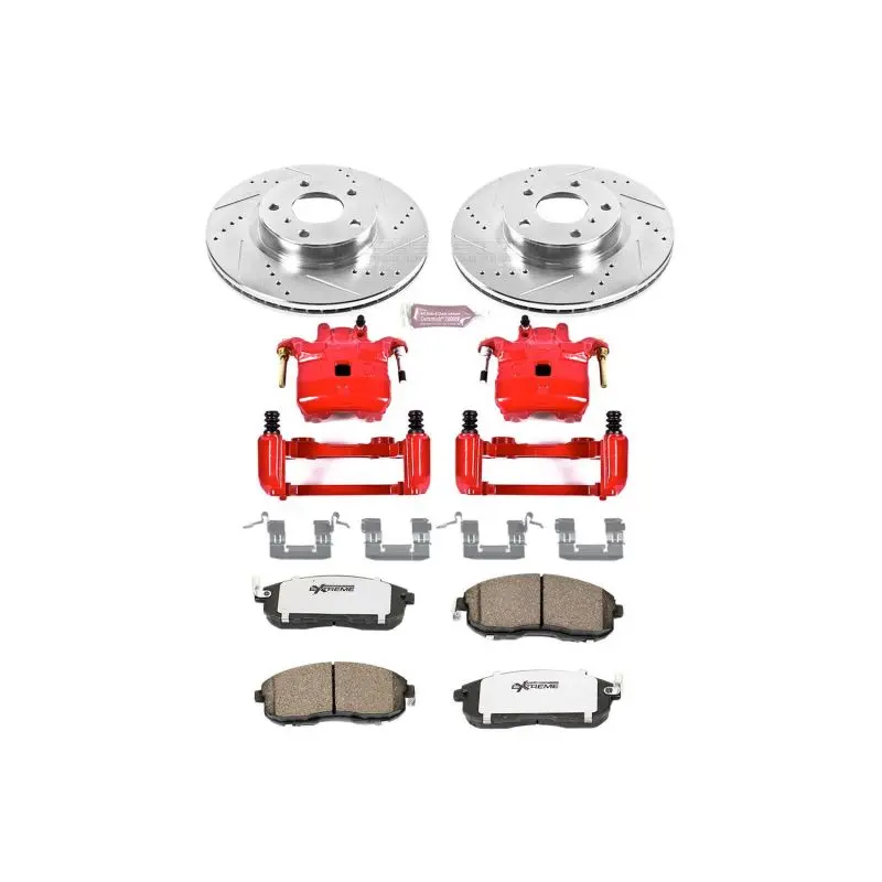 Power Stop 03-05 Infiniti G35 Front Z26 Street Warrior Brake Kit W/Calipers 1
