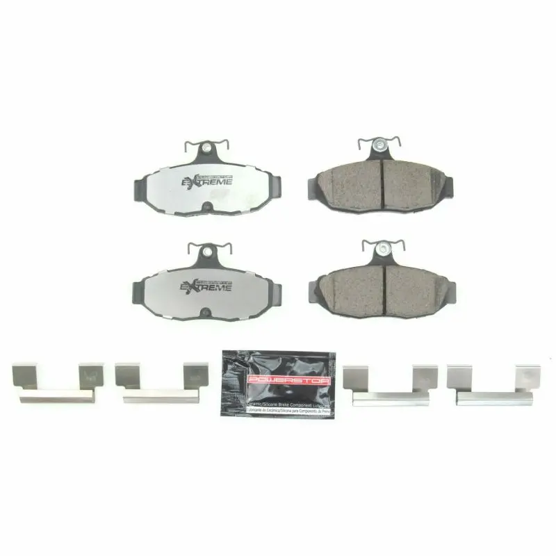 Power Stop 1993 Ford Mustang Rear Z26 Extreme Street Brake Pads W/Hardware 1