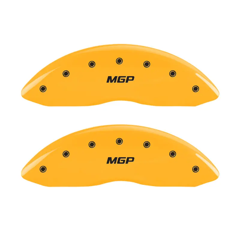 Mgp 4 Caliper Covers Engraved Front & Rear Mgp Yellow Finish Black Char 2006 Dodge Durango 1