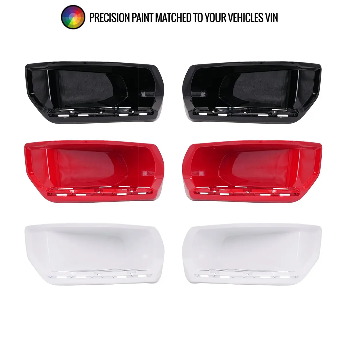 Painted Rear Bumper Step Bezels | 2020–2026 Chevy Silverado & Gmc Sierra 2500/3500Hd 2