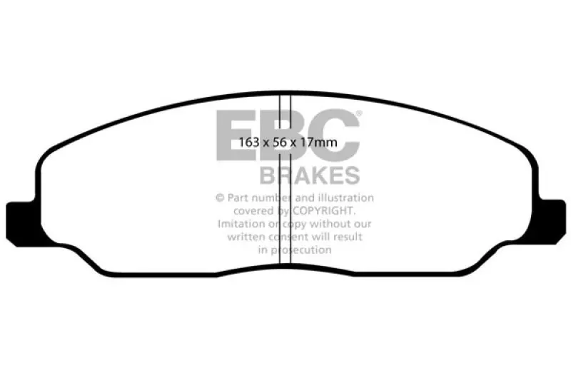 Ebc 05-10 Ford Mustang 4.0 Ultimax2 Front Brake Pads 1
