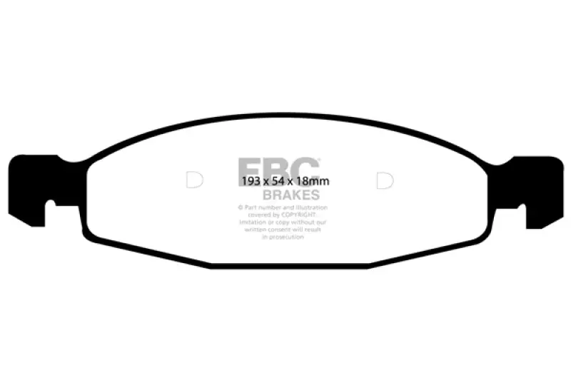Ebc 99-02 Jeep Grand Cherokee 4.0 (Ate) Ultimax2 Front Brake Pads 1