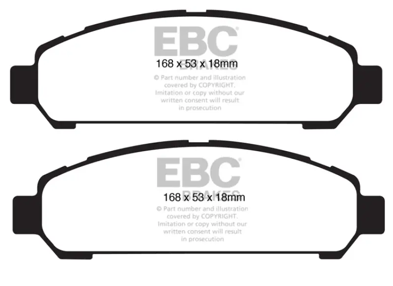 Ebc 08+ Toyota Venza 2.7 Ultimax2 Front Brake Pads 1
