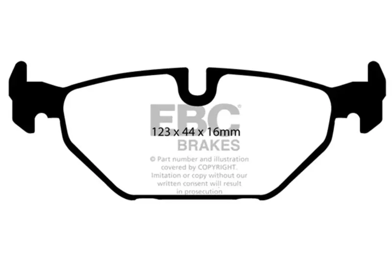 Ebc 99-01 Saab 9-5 2.3 Turbo (Aero) Ultimax2 Rear Brake Pads 1